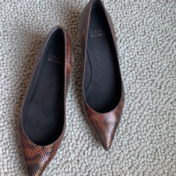 Stuart Weitzman pearl python kitten hill size 8 - Picture 3 of 7